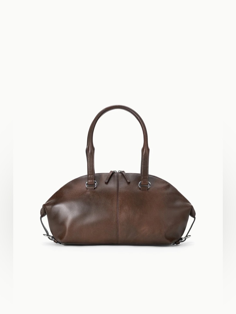 Staud Hester Shoulder Bag In Espresso Distressed